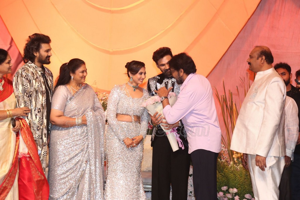 Bellamkonda Sai Sreenivas Kavya Reddy Wedding Reception Photos
